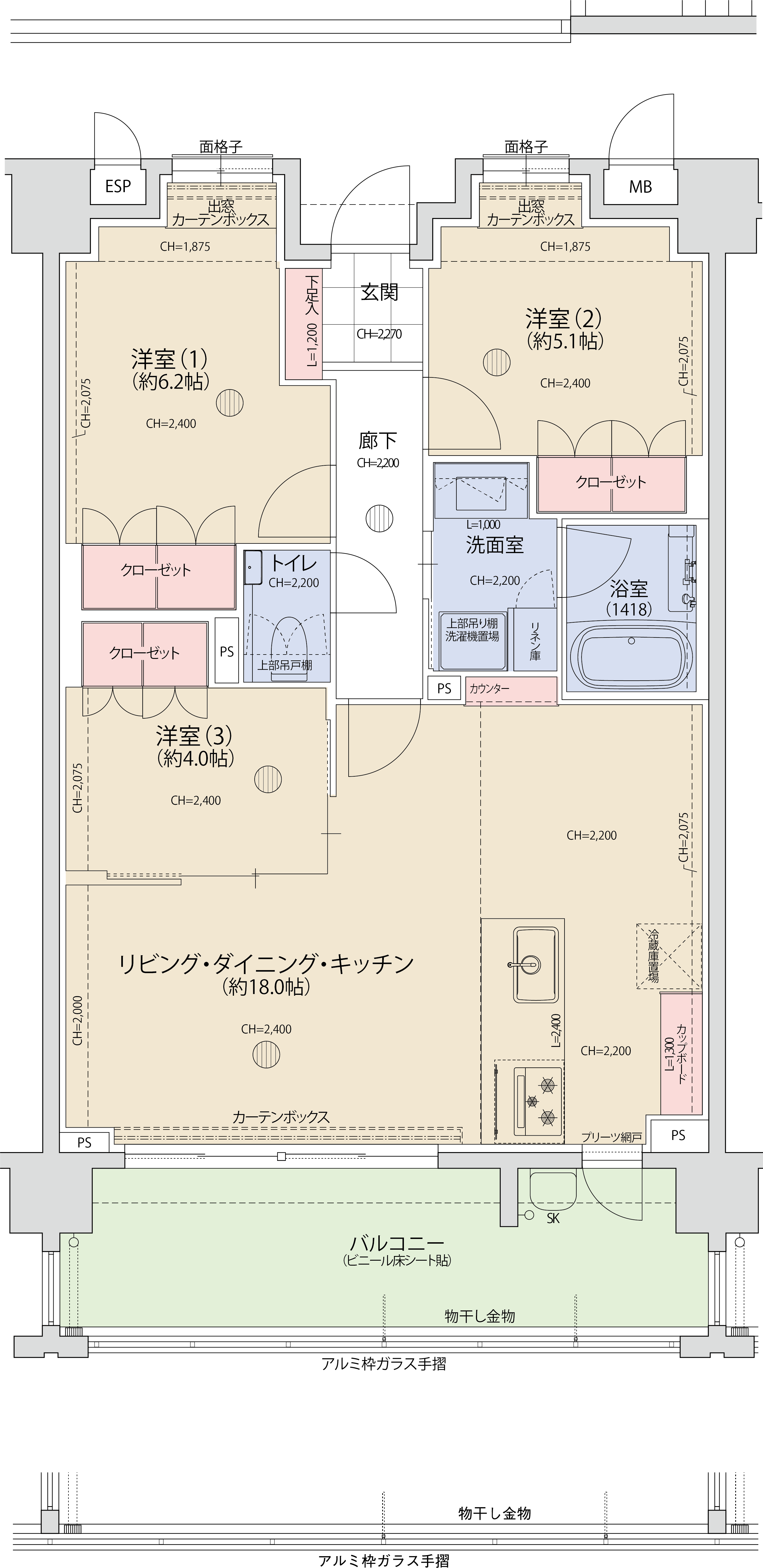 C Typeの間取り図
